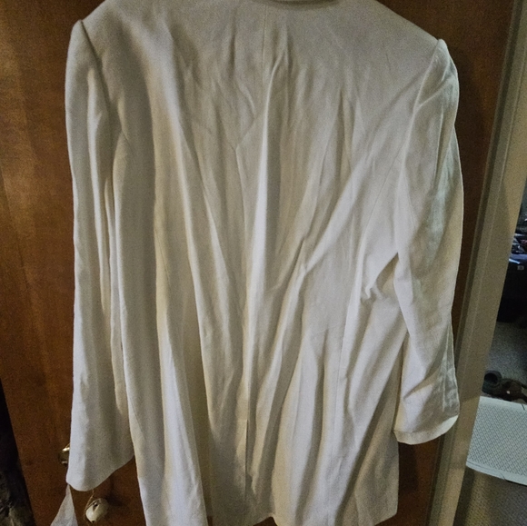 Ann Taylor White Linen Blazer Jacket - Lined - Picture 8 of 9